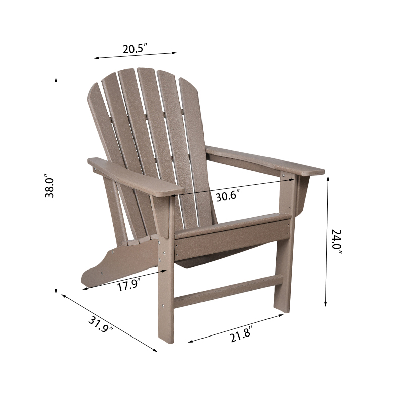 Scaun Adirondack cu spătar înalt