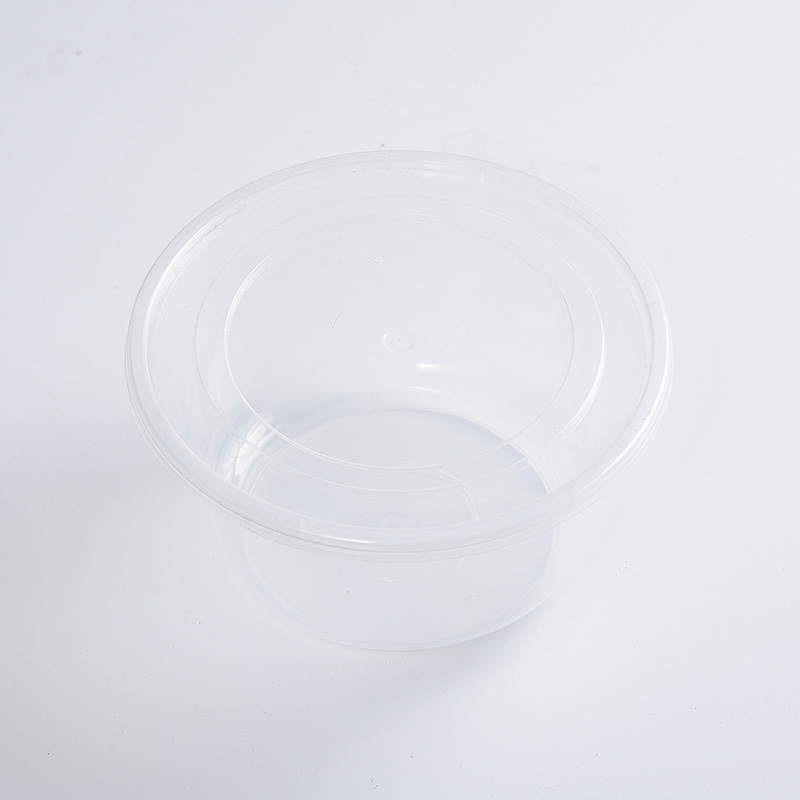 Cutie de prânz din plastic cu fund rotund transparent